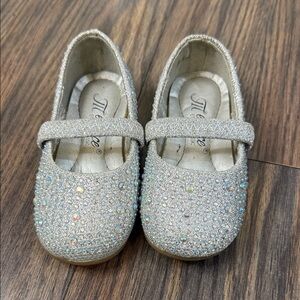 Mercence Eternal Classic Silver Sparkle Kids Dress Shoes